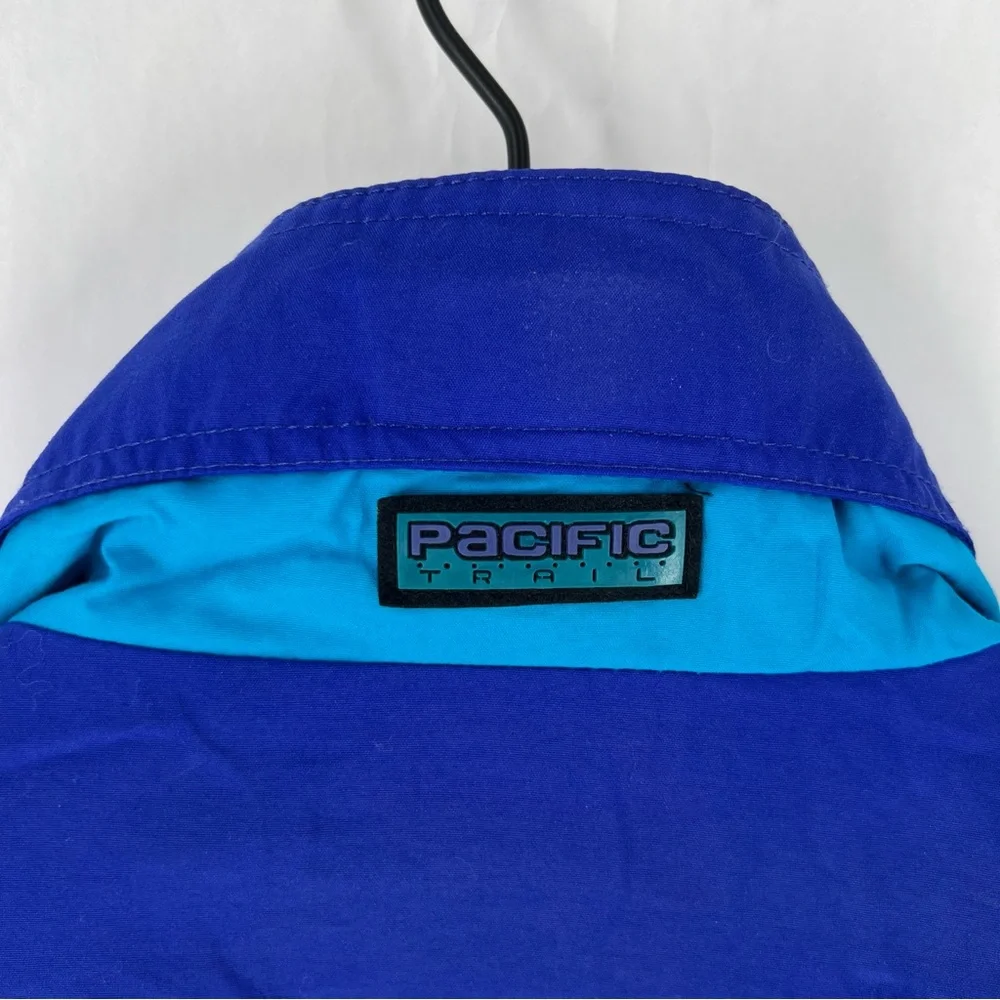 Pacific‎ Trail Vintage Barrier Cloth Jacket Blue Teal Windbreaker Men’s XL 90s